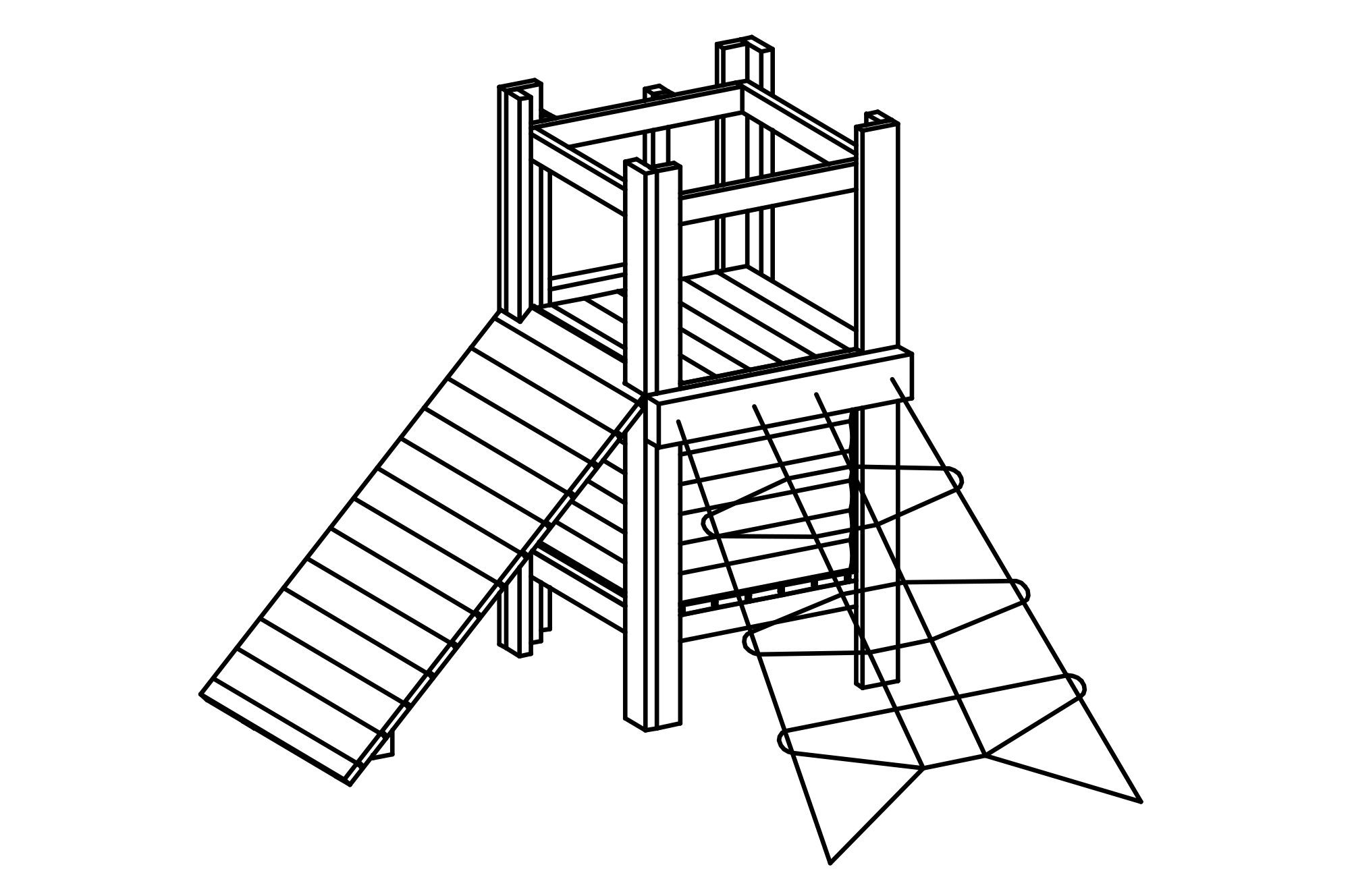 Hut Combination 212 is a platform hut with steel feet