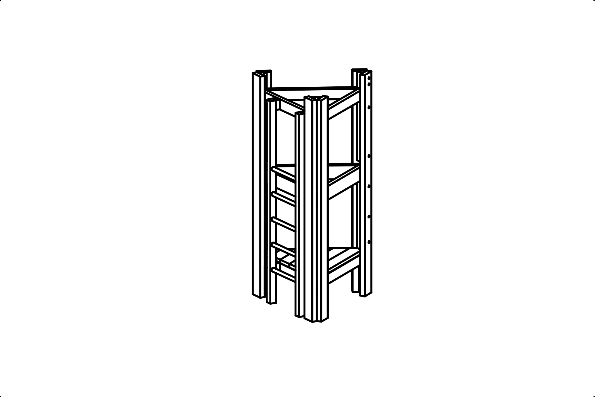 Triangular Hut has equipment made of non-impregnated mountain larch