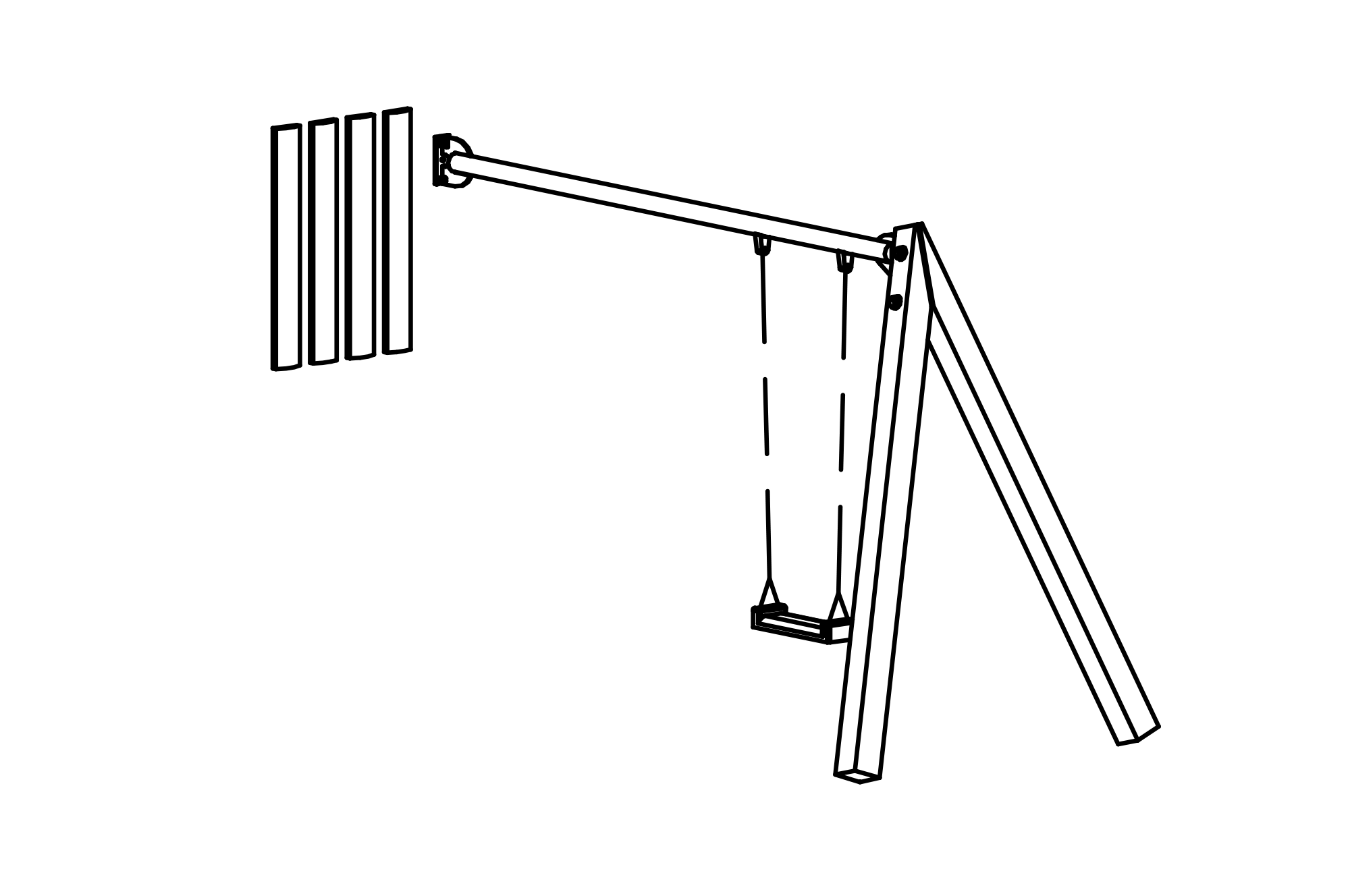 Single Swing special made of non-impregnated mountain larch