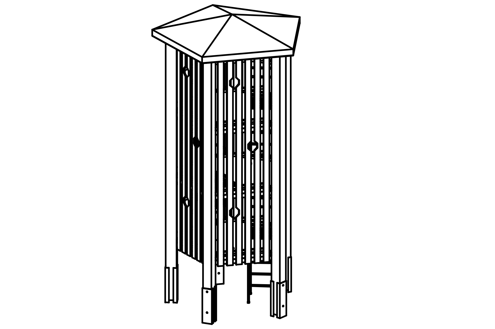 Middle Pentagonal Tower, height = 6,70 m