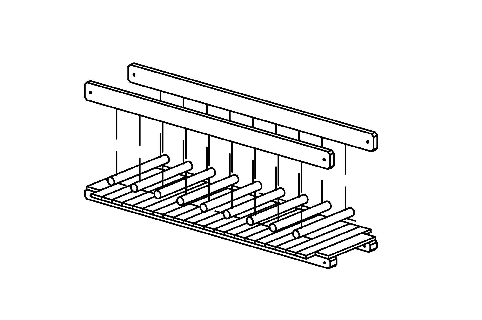 Handrail and Walkway for 4 m Chain Path