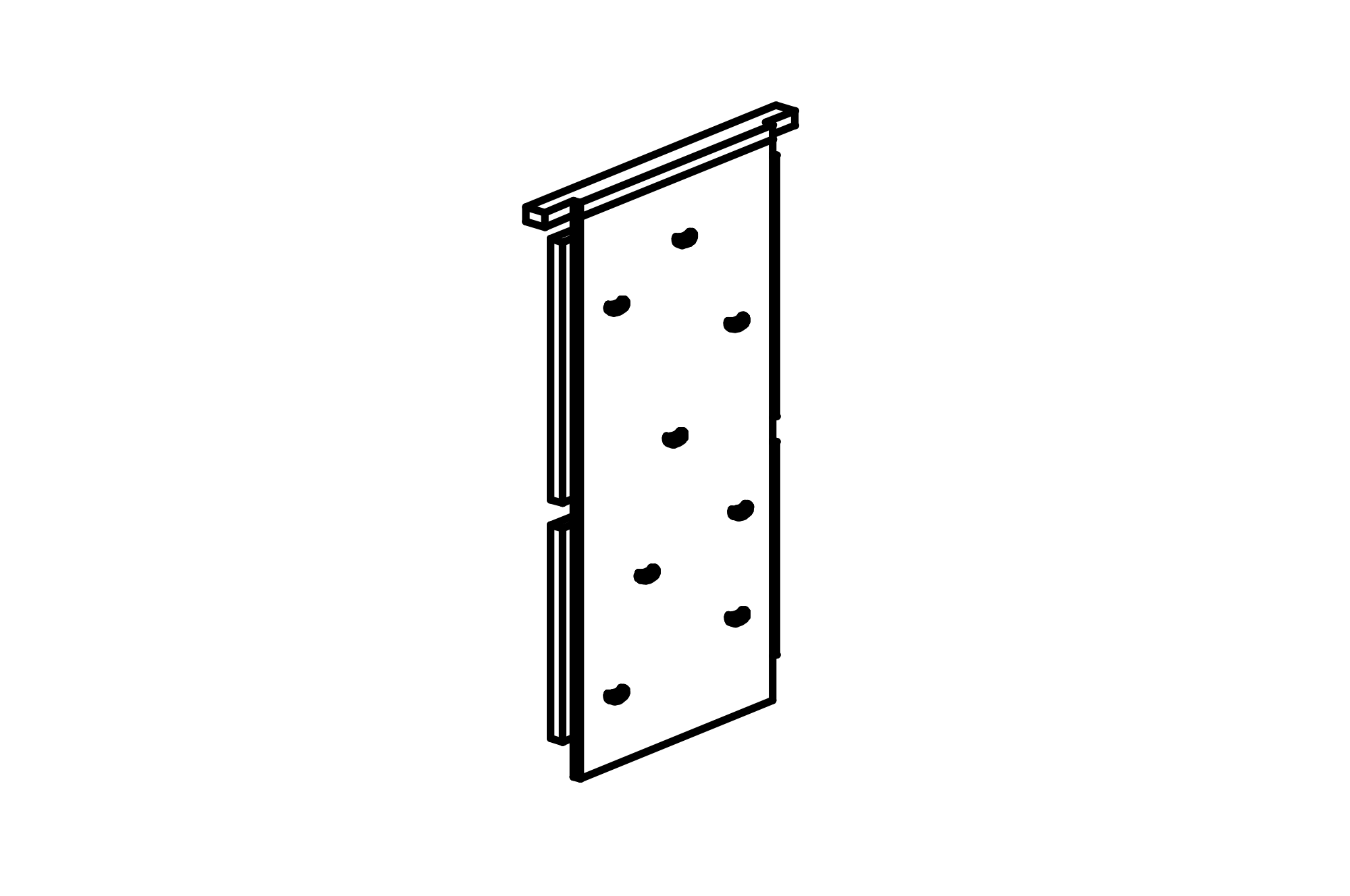 Climbing Wall for Tower with Roof with equipment made of mountain larch