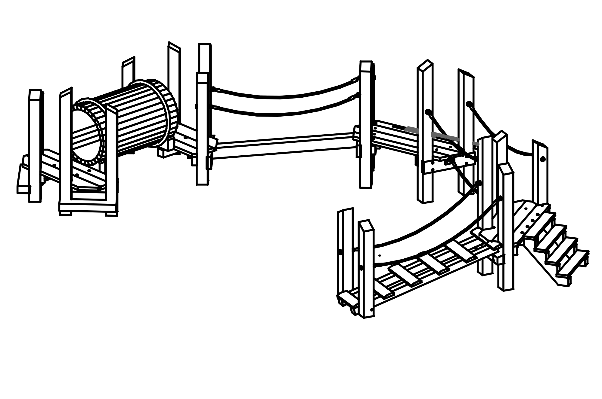 Totter Trail Type 01 with equipment made of non-impregnated mountain larch