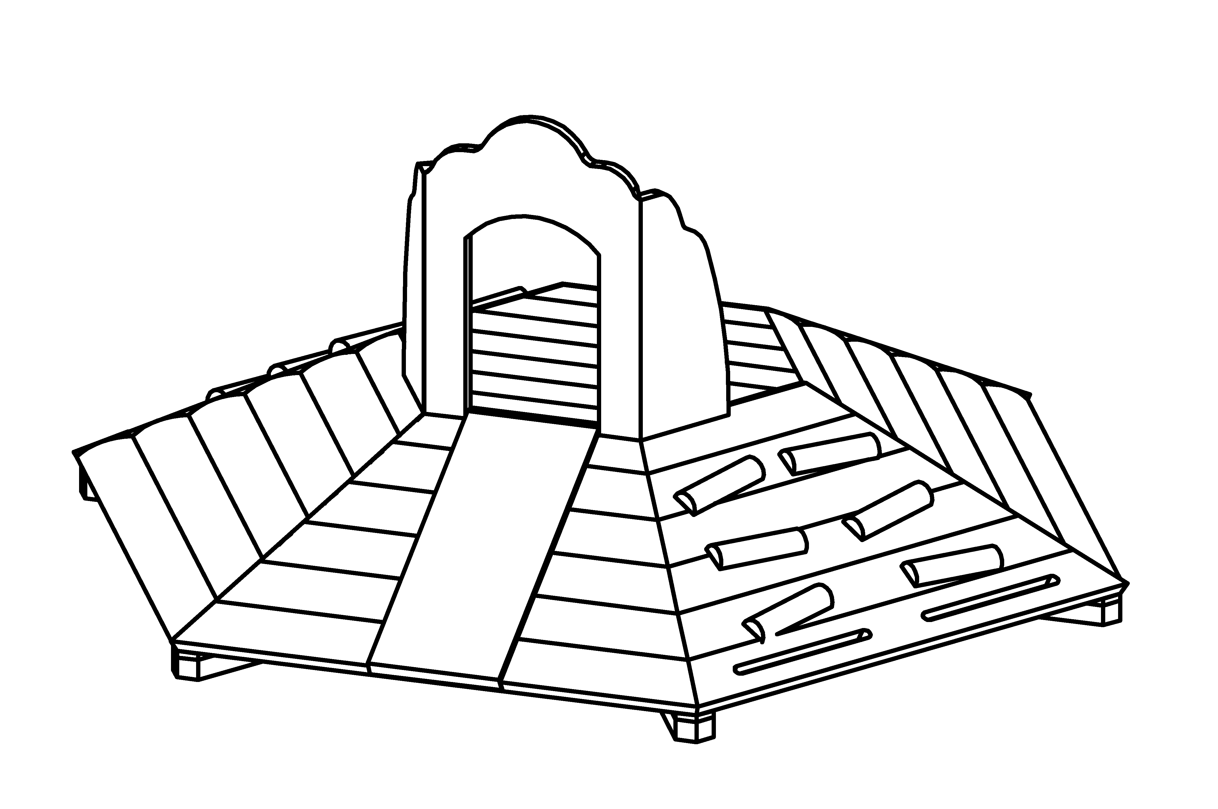 Dwarf Hill with core-free sawn-timbers