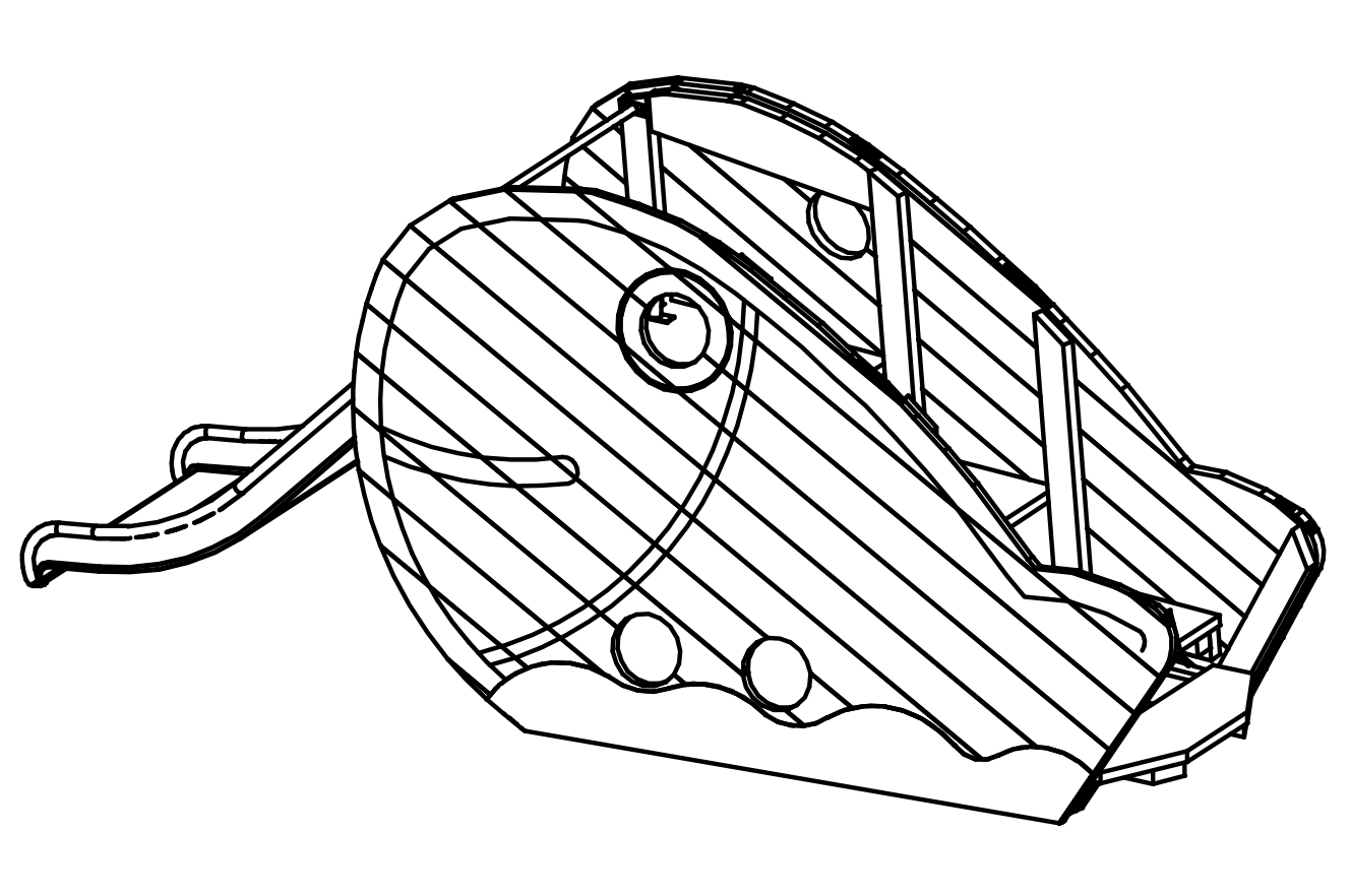 Big Fish with Slide and Staircase with core-free sawn-timbers