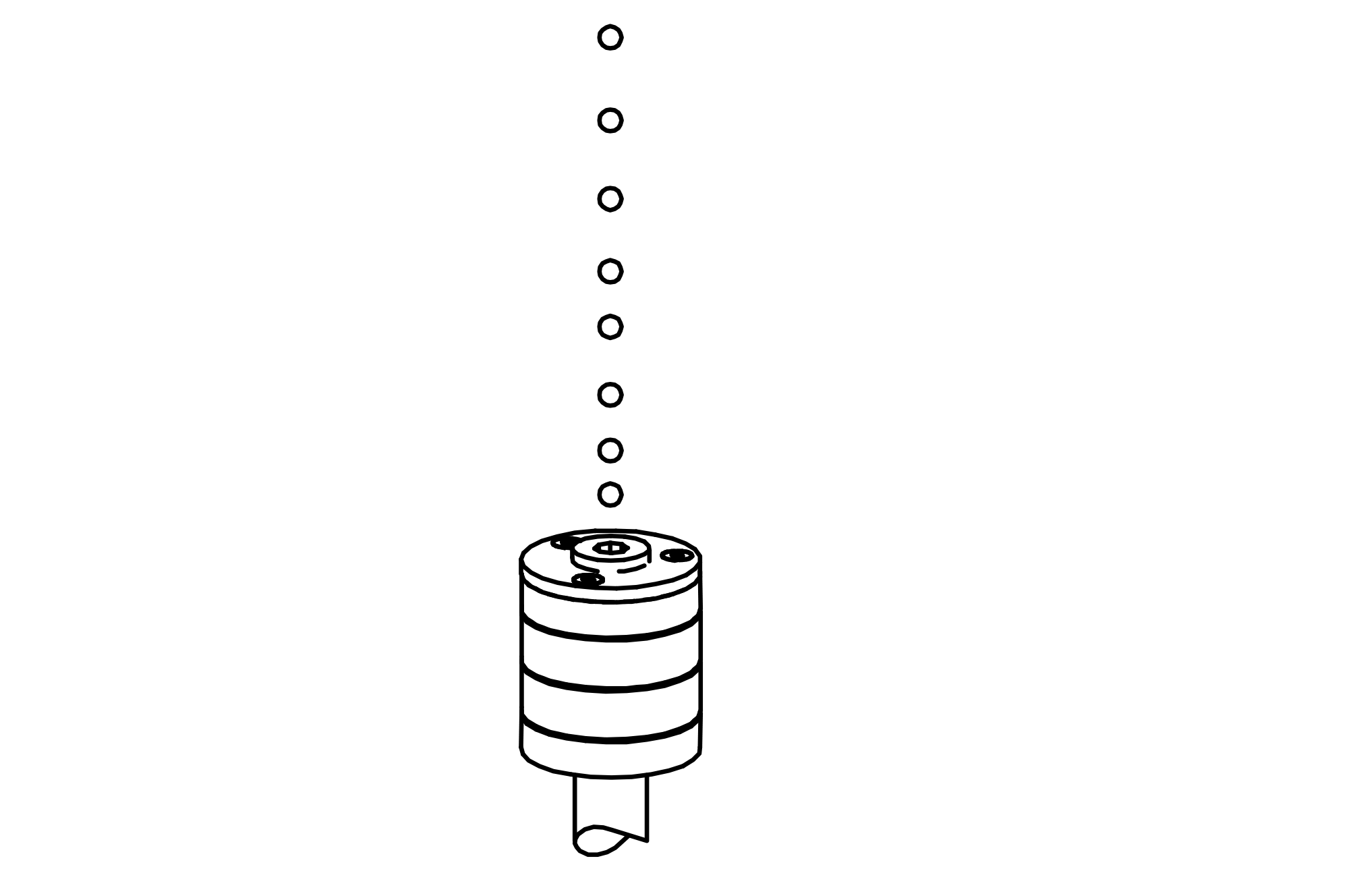 Simple Spraying Head, stainless steel