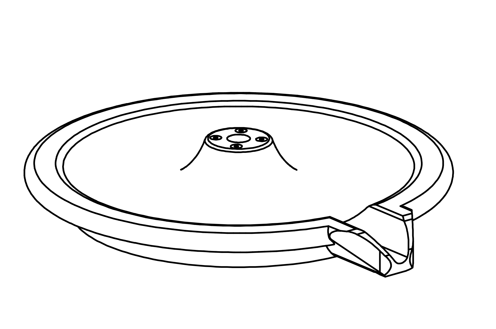 Round Water Basin with 1 opening