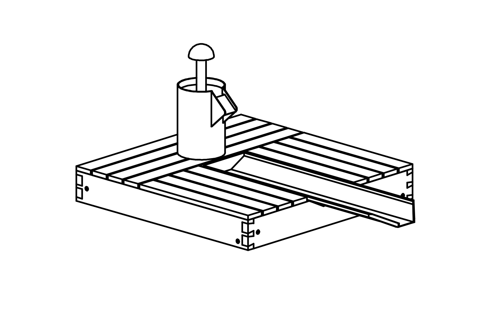 AQuadrat®with straight gutter