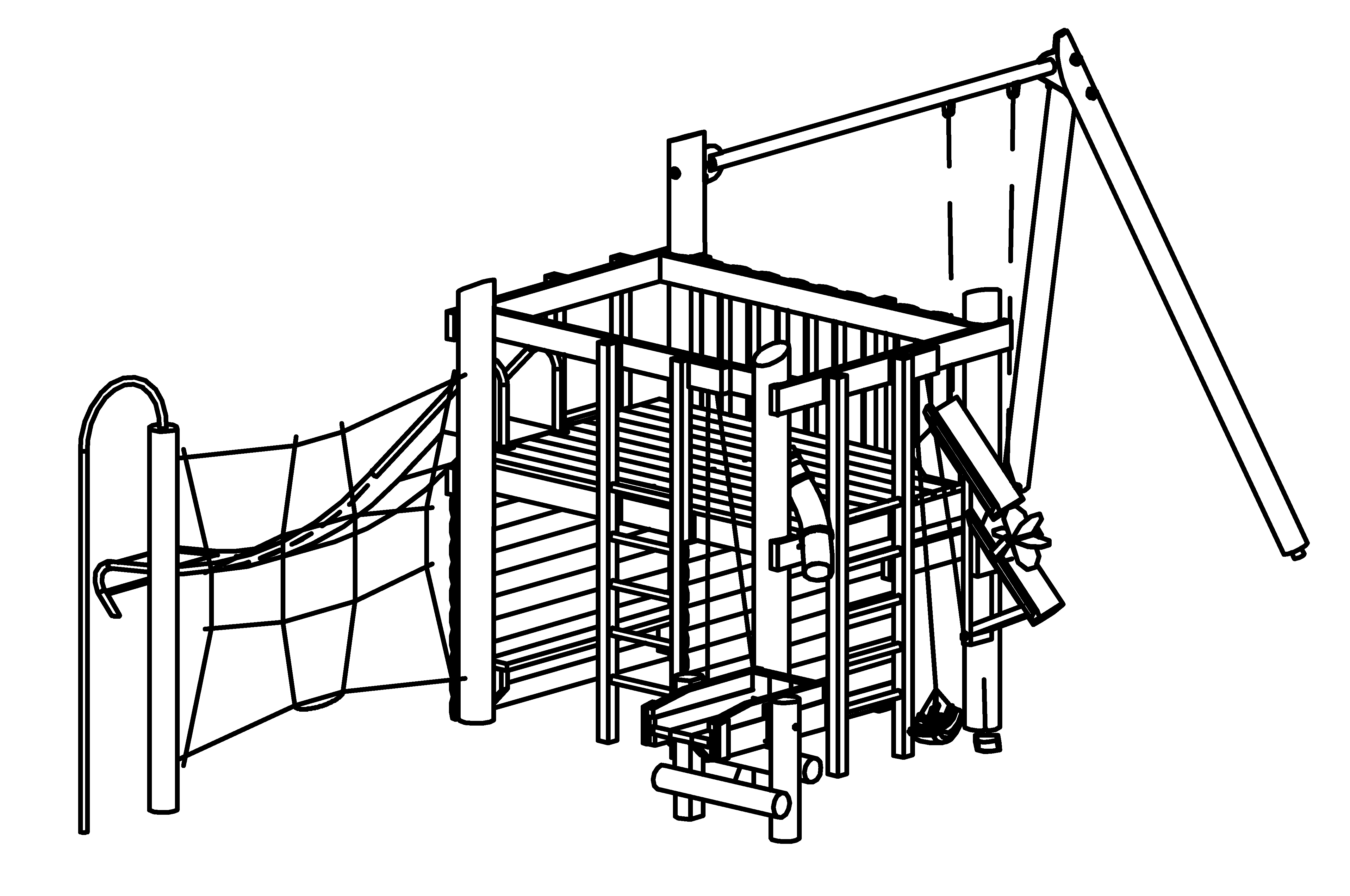 Building Site Combination 03, made of larch