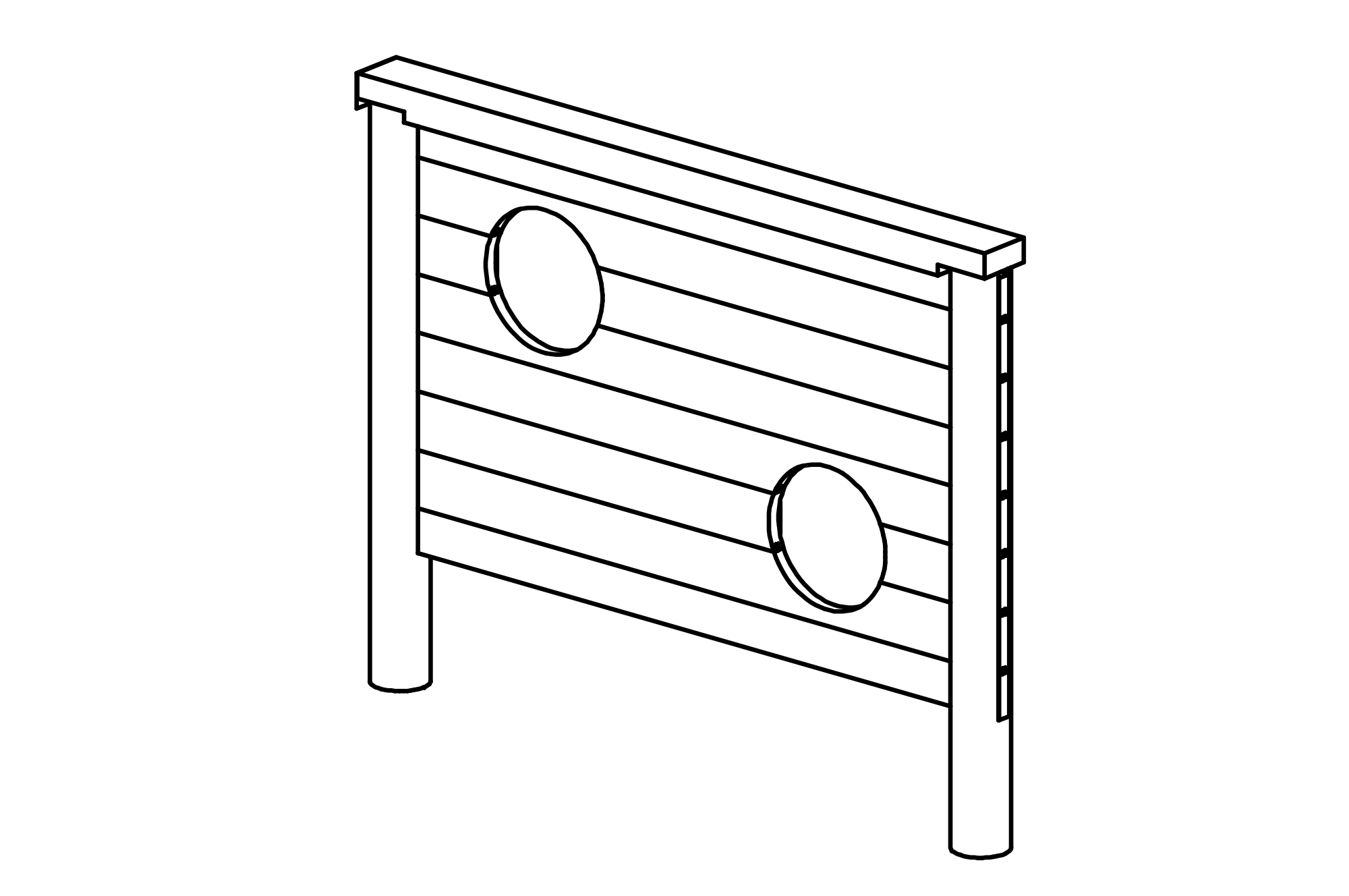 Ball Wall with equipment made of mountain larch